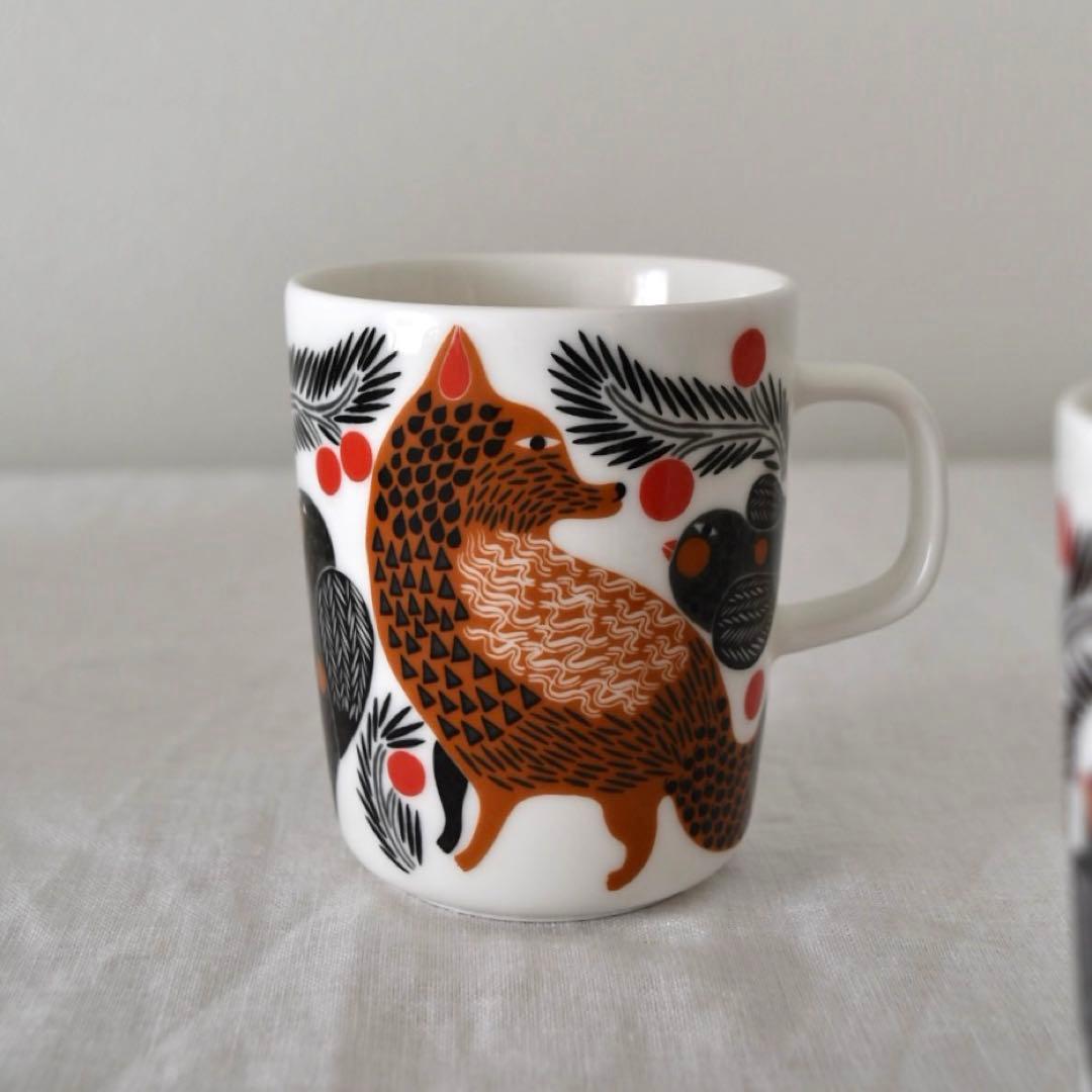 マリメッコ marimekko ケトゥンマルヤ マグカップ 秋 キツネとベリー