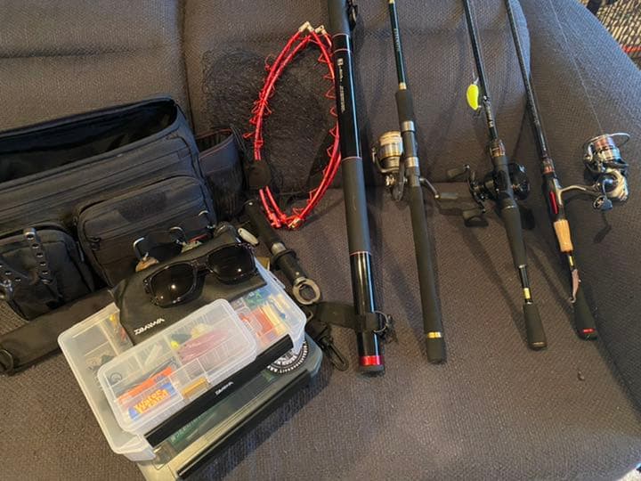 バス釣り　セット　スピニング　ベイト　ルアー　タモ　初心者　ダイワ DAIWA（ダイワ） バス X 8点セット ベイトモデル / ロッド+リール+