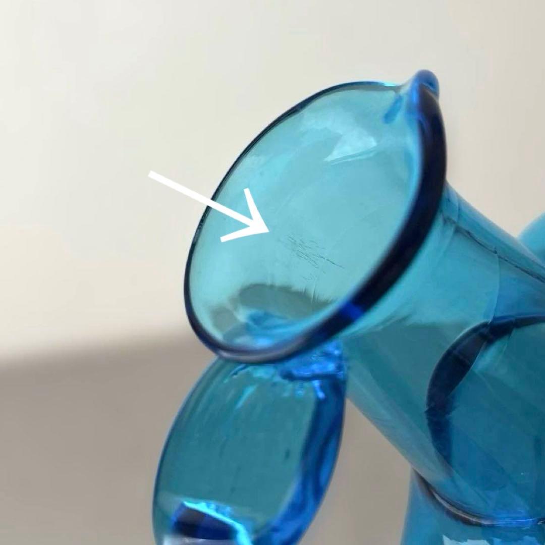 倉敷ガラス 片手付花瓶 花瓶 瓶 吹きガラス - メルカリ