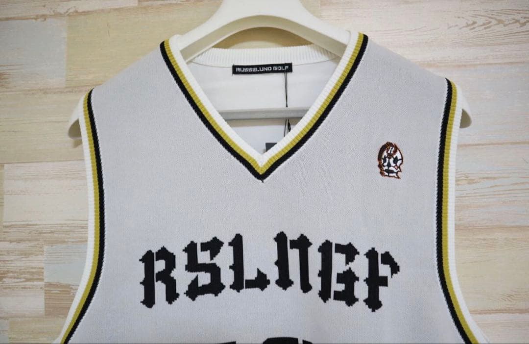 新品 ラッセルノ ゴルフ RUSSELUNO GOLF Vネック ニットベスト - メルカリ