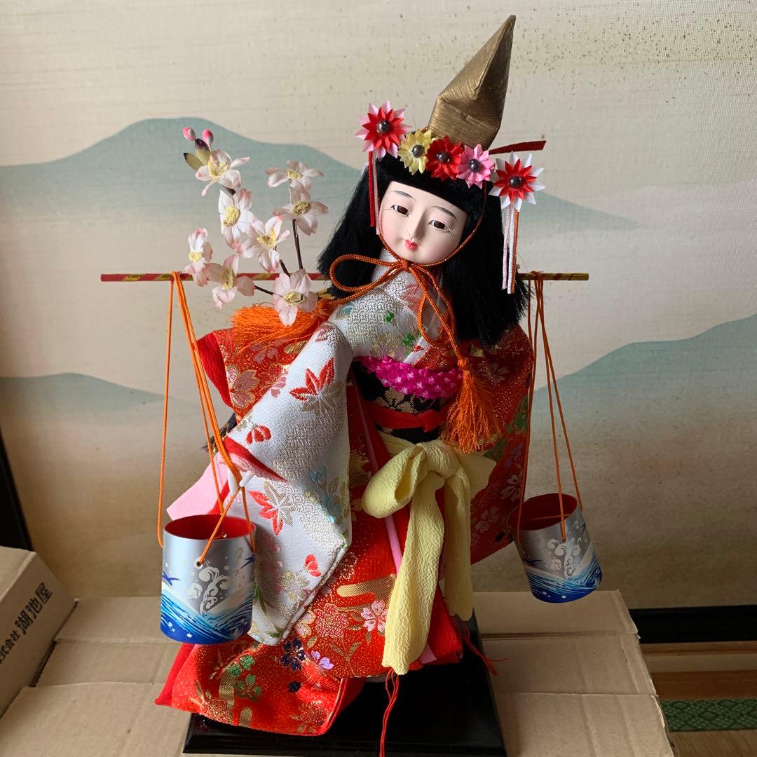顔がかわいい日本人形 汐汲 着物 - メルカリ