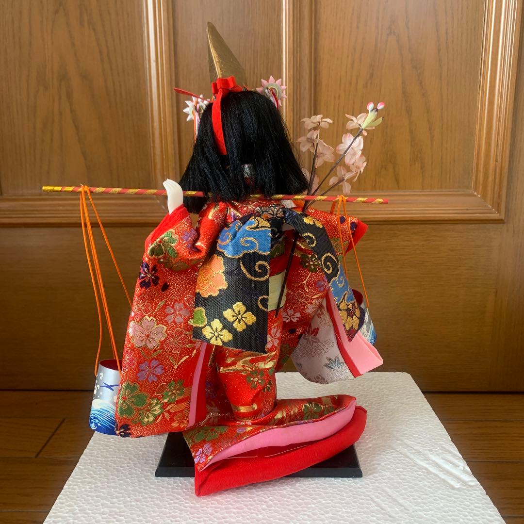 顔がかわいい日本人形 汐汲 着物 - メルカリ