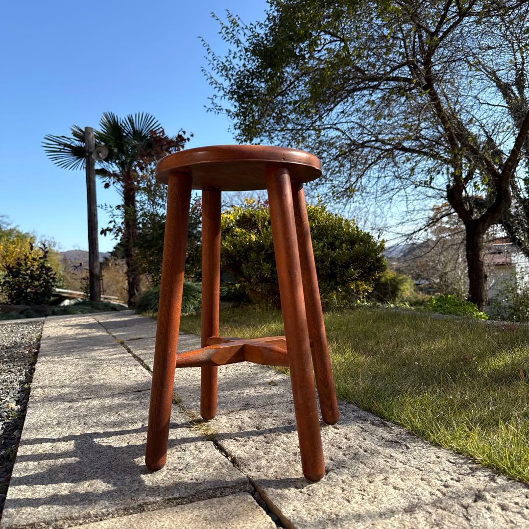 レトロ　木製　スツール　インテリア　腰掛け 欠品4月上旬入荷】 スツール 木製スツール 腰掛け チーク無垢材 木製