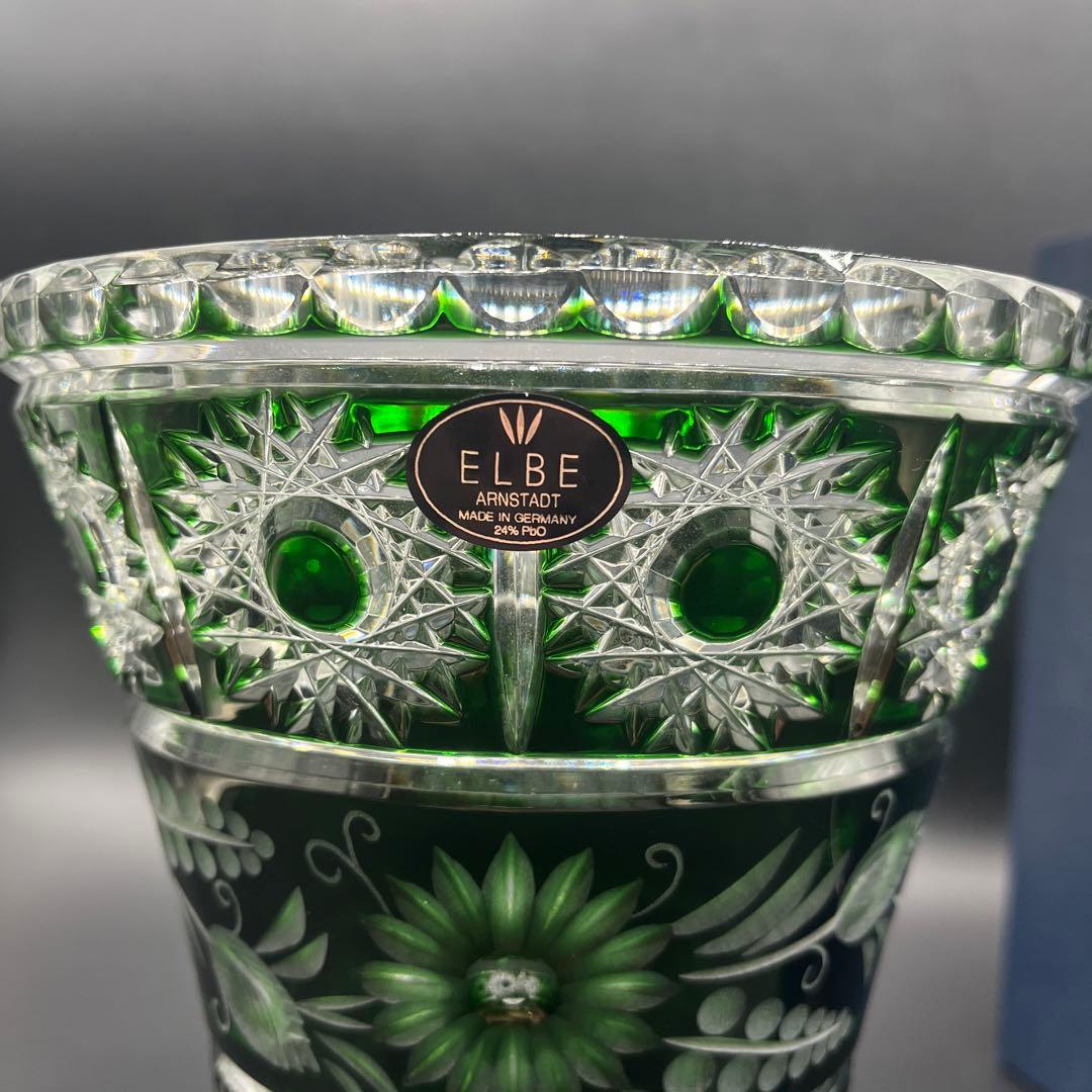 新品ELBEエルベ クリスタル花瓶