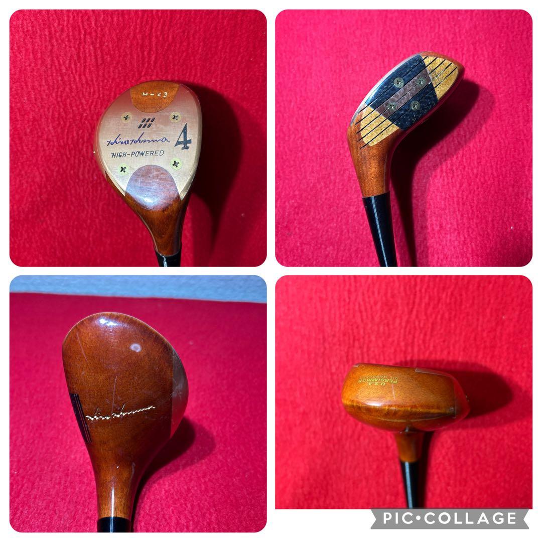 ヒロホンマ パーシモンウッド ゴルフクラブ ヴィンテージ 3本セット