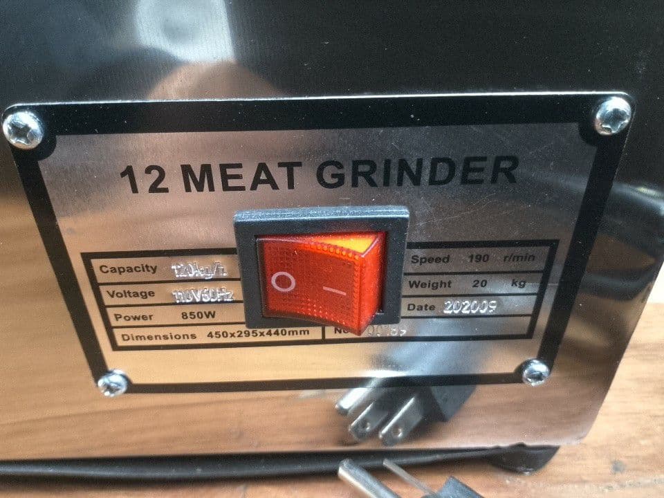 ミートグラインダー 12 MEAT GRINDER 850W 約25kgキッチン