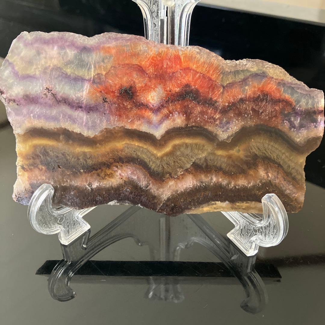 オーラライト23とフローライト共生 スライス 天然石置物 Z121 - メルカリ