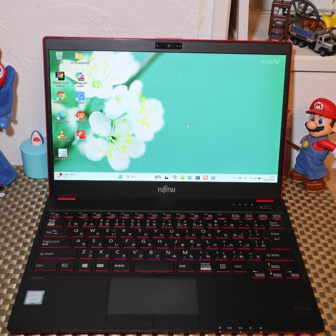 Win11人気の赤8世代Corei7/SSD/メ12G/無線/カメラ/TypeC 爆速SSD500G☆i7☆大人気赤ノートパソコン♪ブルーレイ&カメラ！Win11