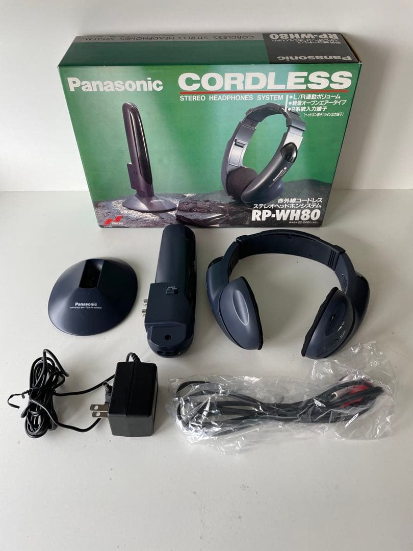ヘッドホン Panasonic RP-WH80-K 概要 ワイヤレスステレオヘッドホン RP-HTX80B | ヘッドホン