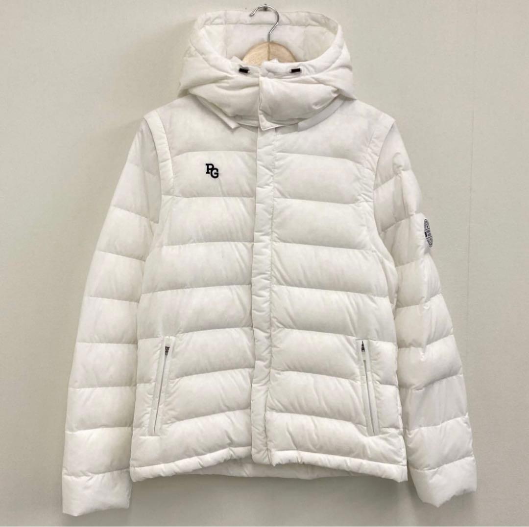 秋田犬様専用パーリーゲイツ2WAY ダウンジャケット フード付 ホワイト