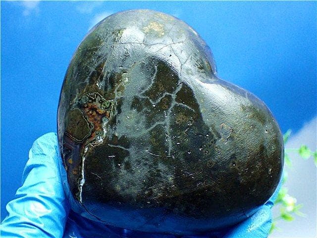 AAA級家庭円満◇天然ハート型アメジスト原石B89G3/168G20D