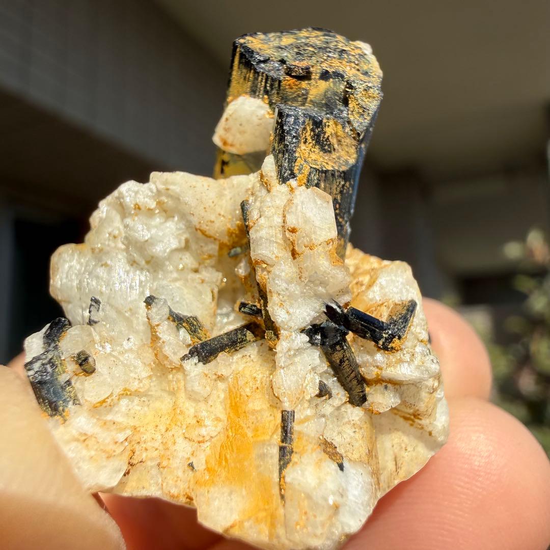 ヒマラヤ産 ブラックトルマリン 母岩付き 15g 水晶 原石 自然石 鉱物