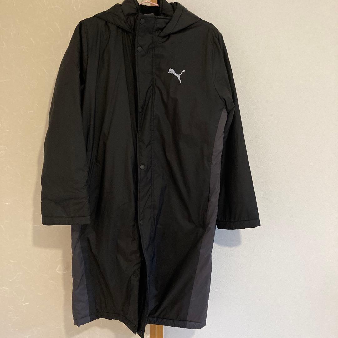 PUMA ブラック ベンチコート 160 - メルカリ