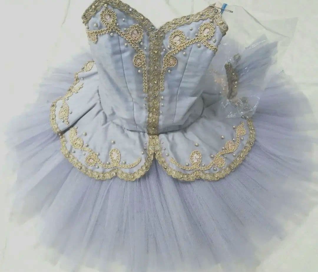 バレエ　チュチュ　小学生120cm台 3着まとめ　袖、ネックレス付 No2 バレエ トゥシューズ ネックレス [ルナ] シルバーSV925 , ダイヤモンド