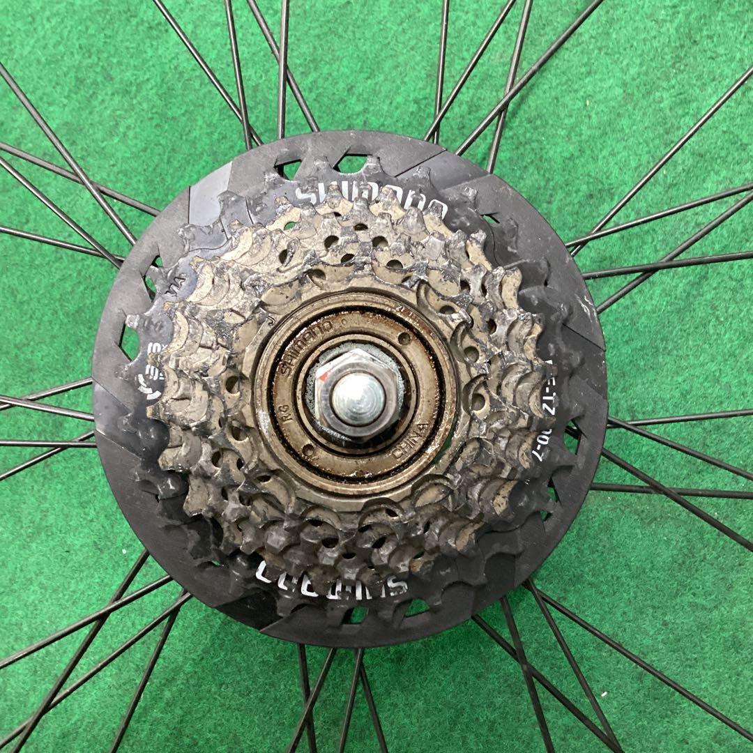 後輪 700x25C タイヤ付 後ホイール 自転車 クイックリリース 外装7段