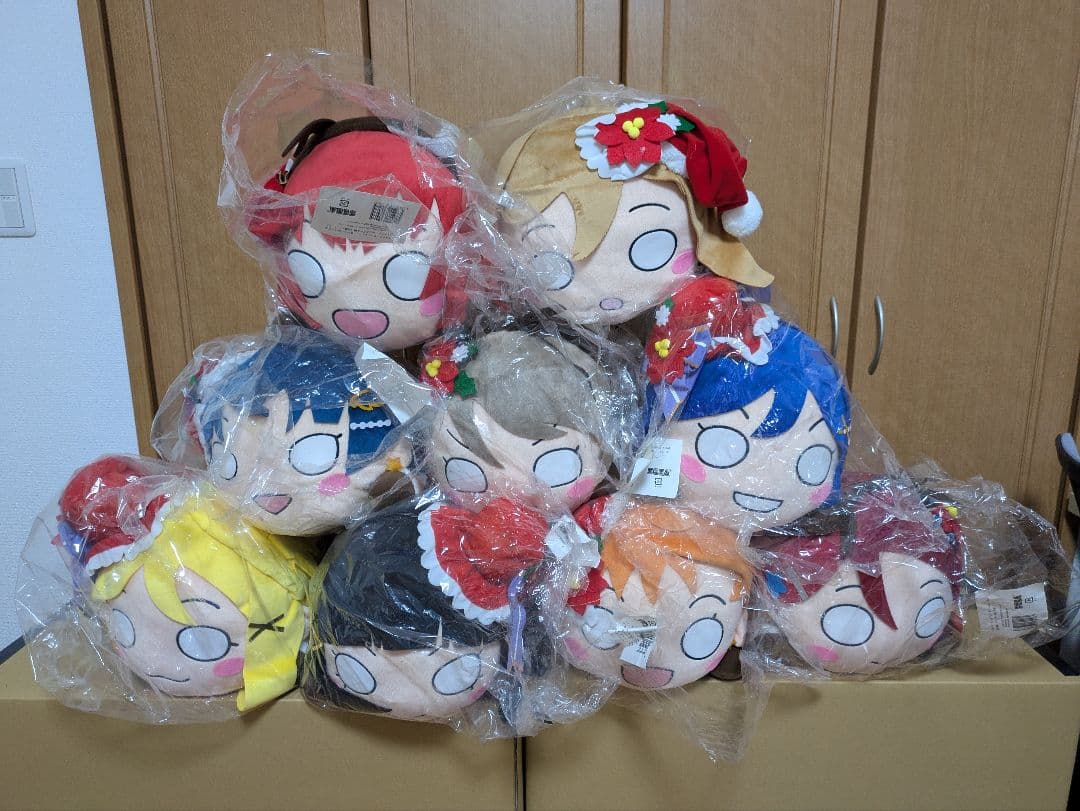 ラブライブ！寝そべり“サンタガール編（覚醒）”(LL)　全9体 グッズ: ラブライブ！サンシャイン!! 寝そべりぬいぐるみ 黒澤ルビィ