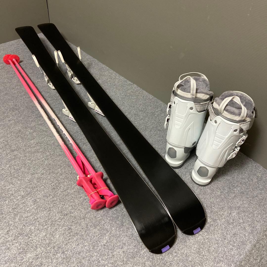 ★メンテナンス済　大人スキーセット 板145cm ブーツ24〜24.5cm
