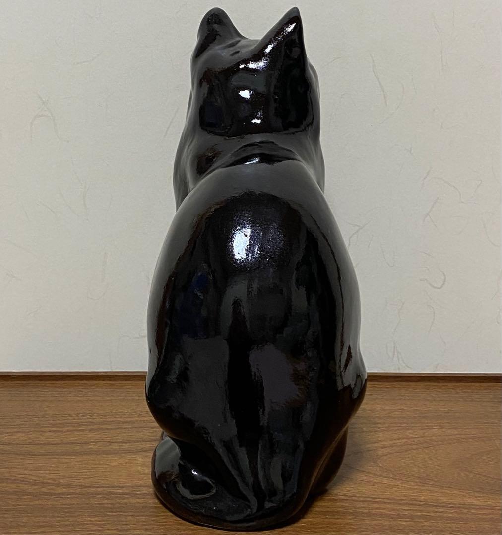 モデルNo.42 ウィンスタンレイキャット 初期作品 白黒ハチワレ猫 貫入
