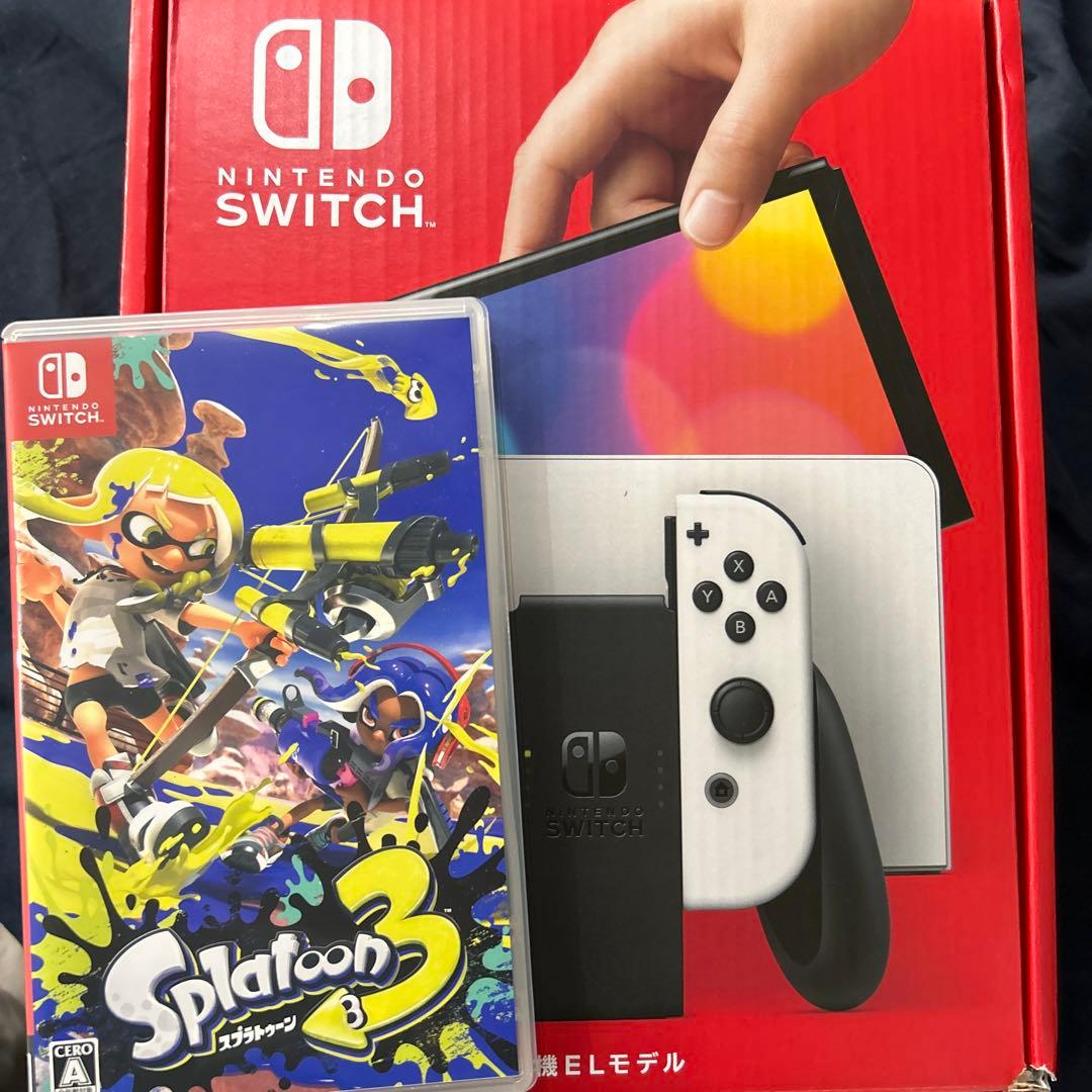 Nintendo Switch 有機EL 本体＋付属品 スプラ3付き - メルカリ