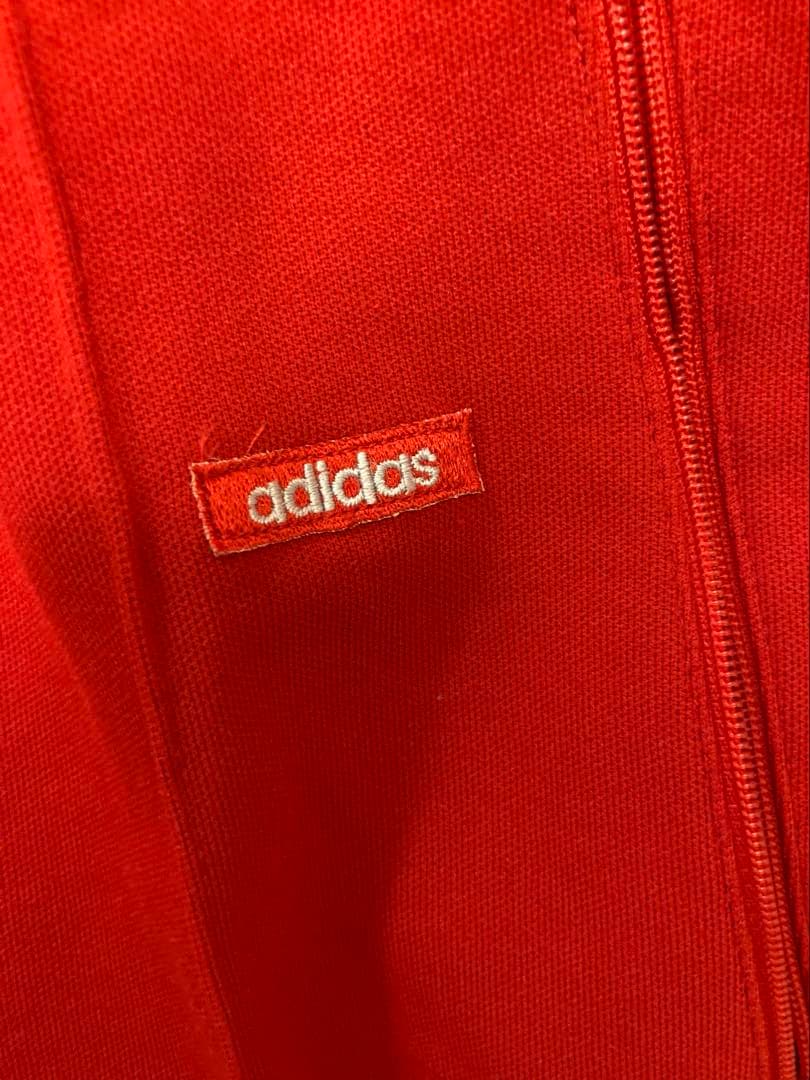 デッドストックデサントadidasジャージセットアップ赤✖️ベージュM