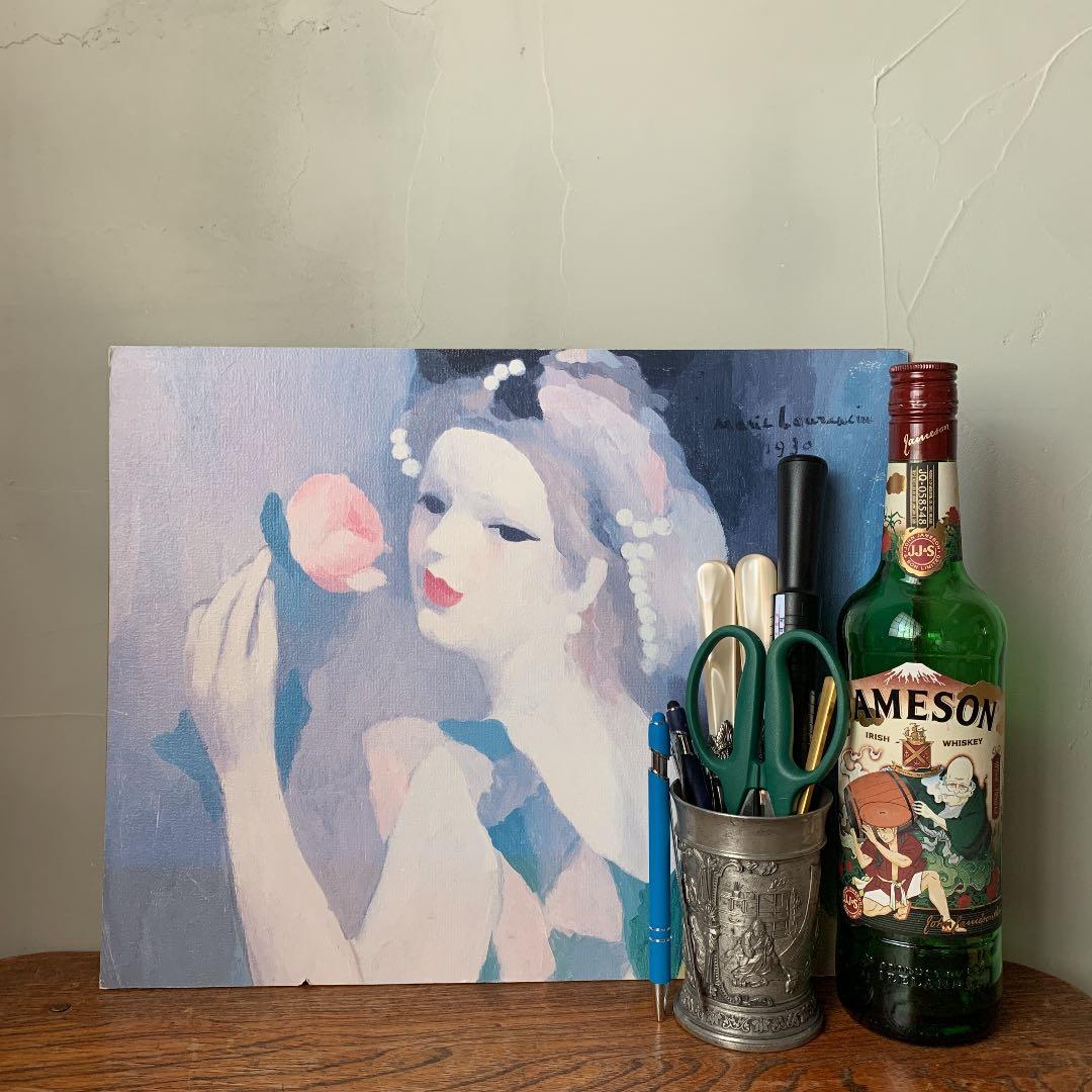 マリーローランサン バラの女 女流画家 油画 パステルカラー 人物画