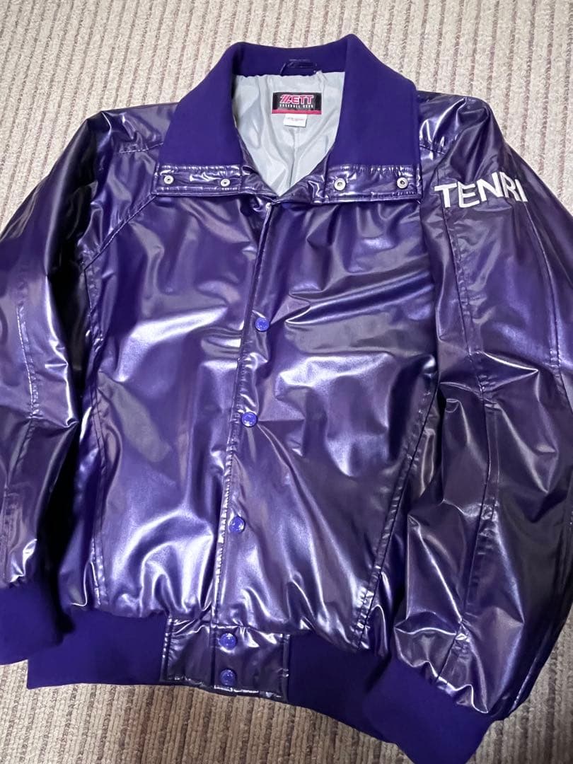 ZETT 天理 高校野球部 グランドコート グラコン ジャンパー 紫 光沢