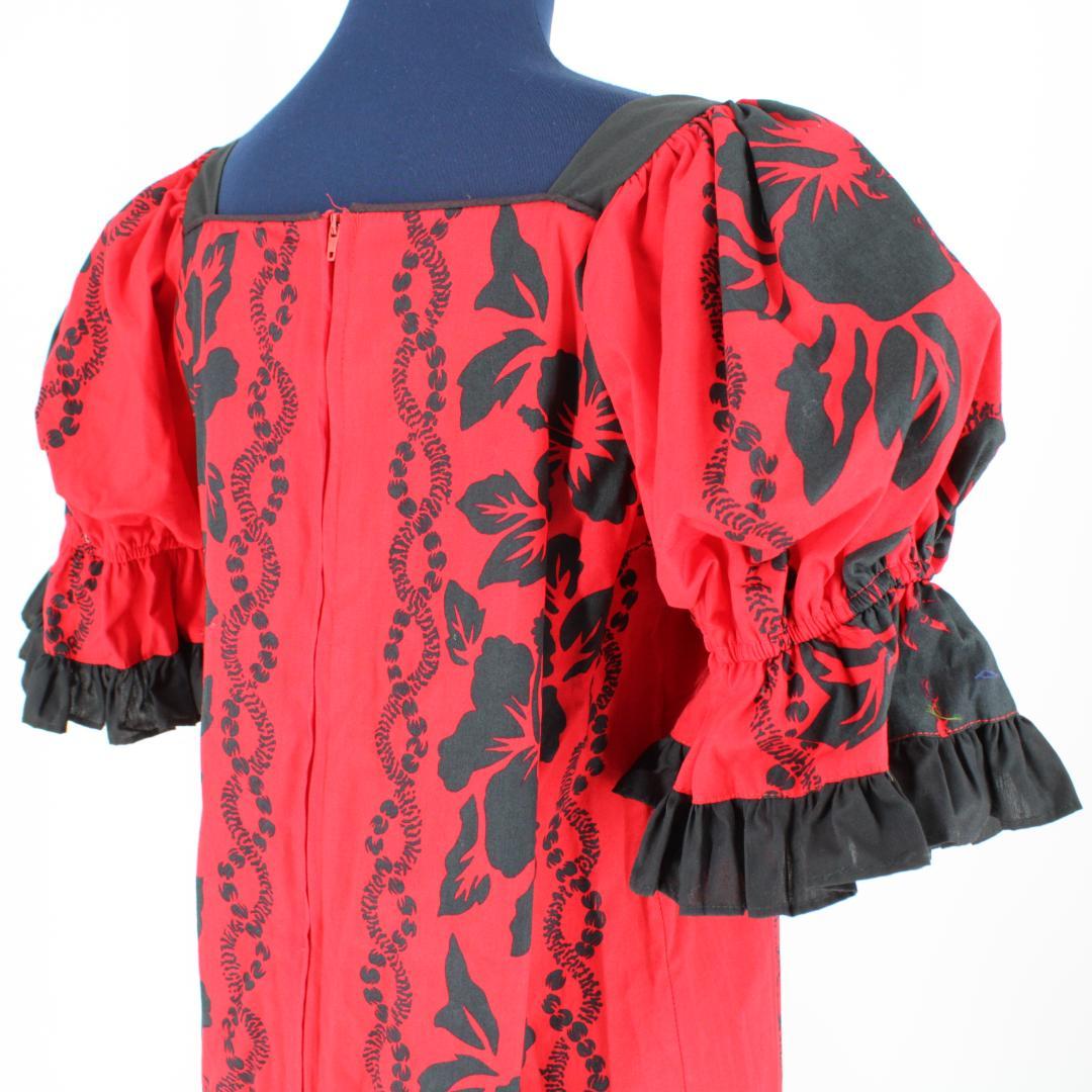 ハワイ製 フラダンス衣装】レッド T&L MUUMUU FACTORY ドレス ハワイ製