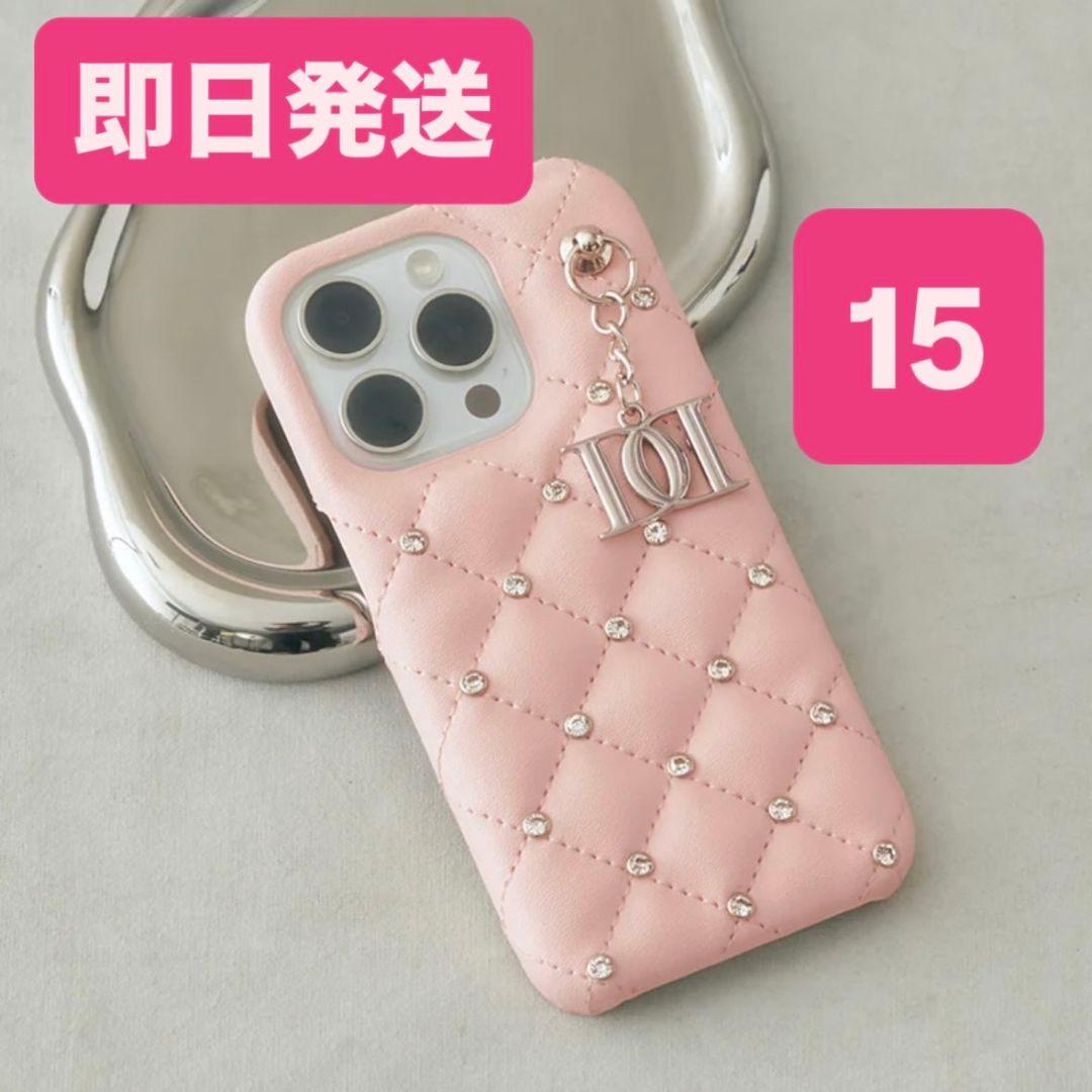 15♡PNK Darich キルティングビジューDDチャームiPhoneケース - sailow