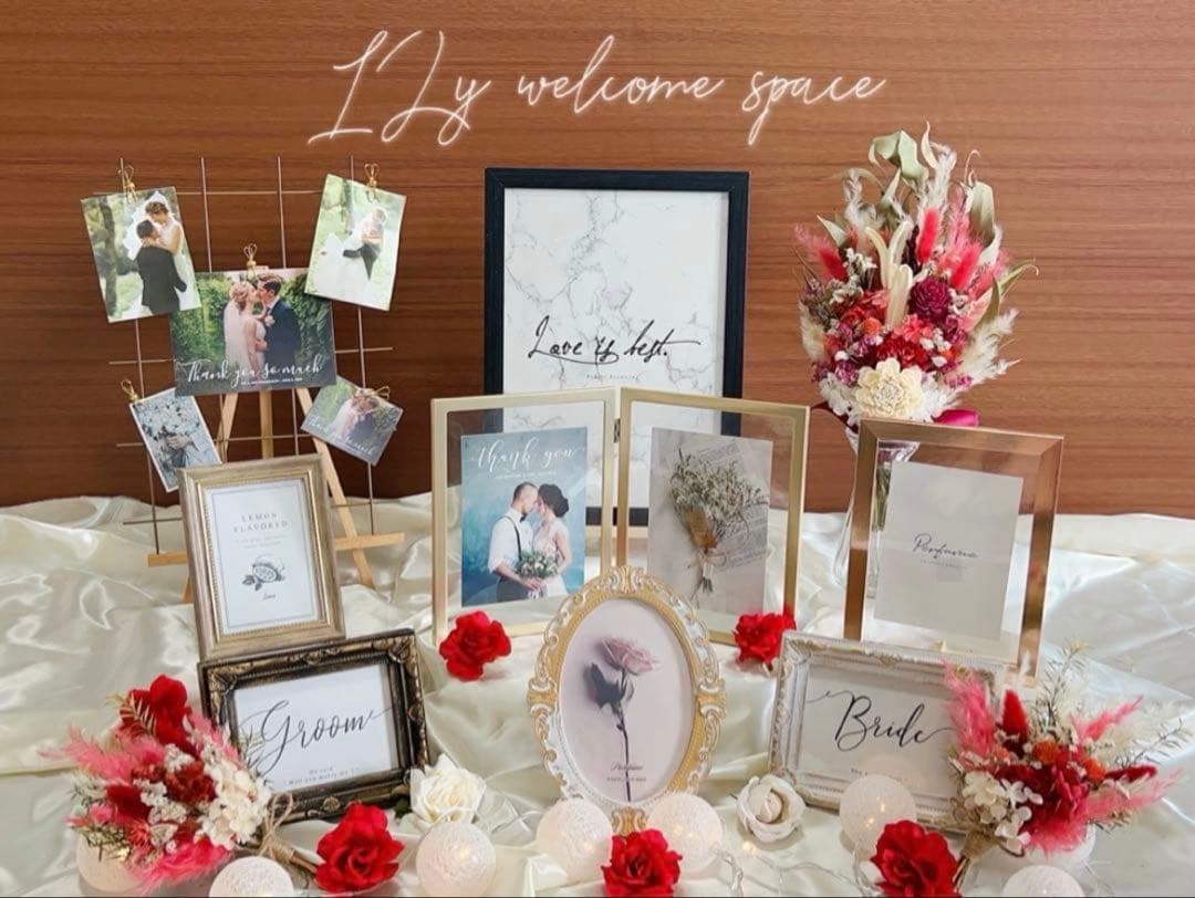 専用オシャレ赤結婚式ミールヘーデンウェルカムスペース可愛いまとめ