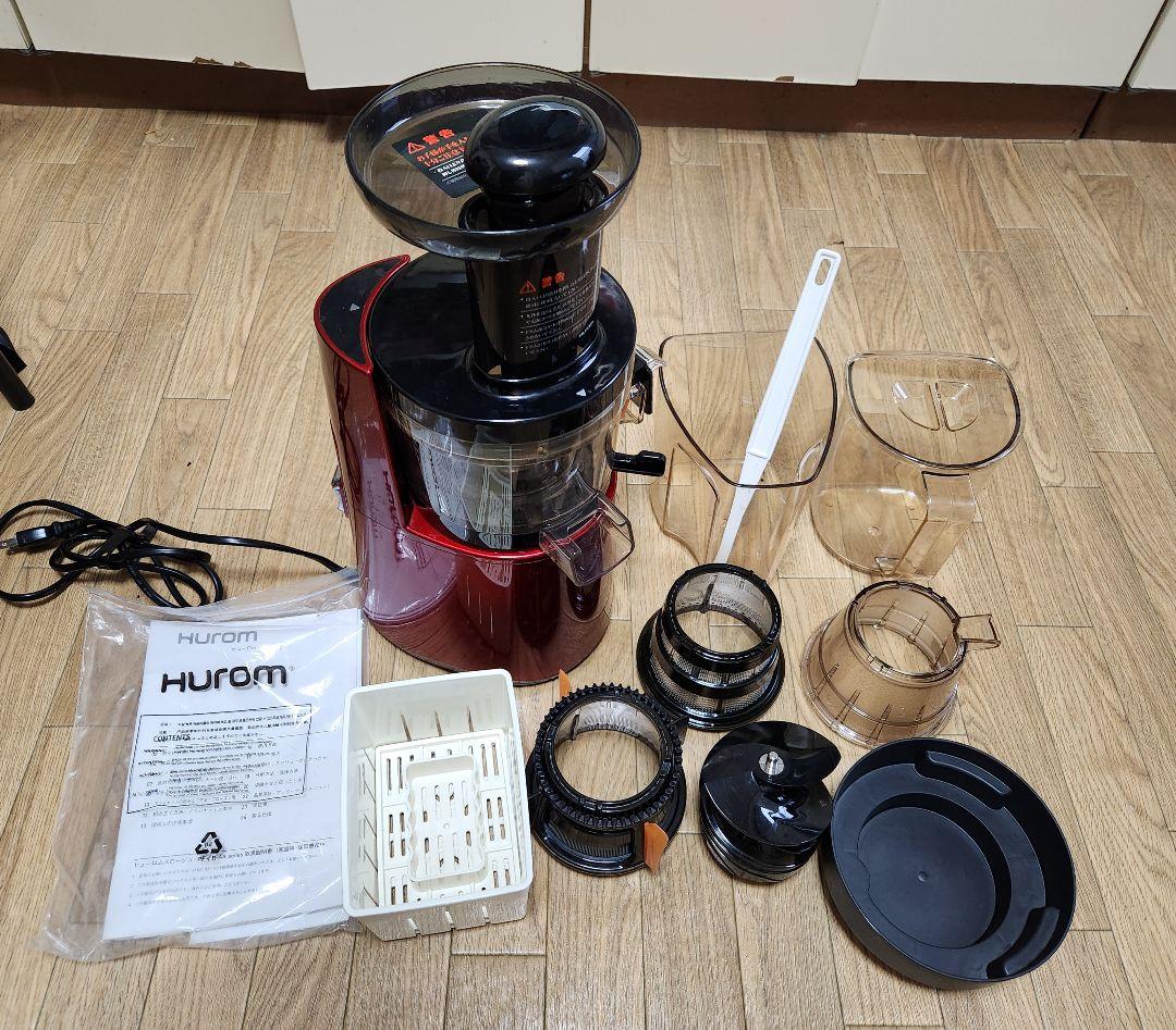 【極美品】HUROM ヒューロム スロージューサー H-AA-RBA17 ヒューロム スロージューサー H26-WS17（ホワイトシルバー）– HUROM