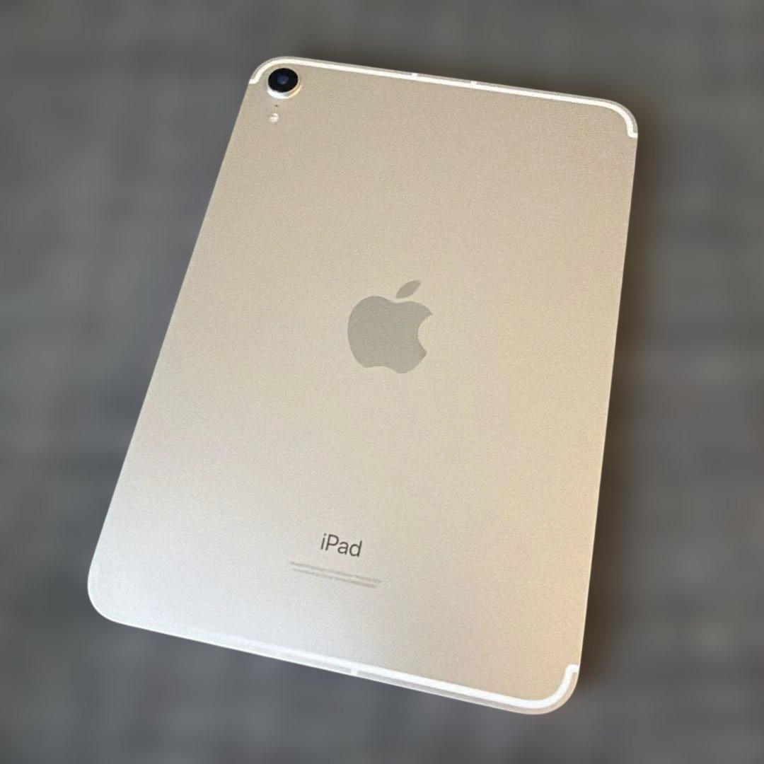 Apple iPad mini 6世代 ゴールド 本体 カバー付き_A2568 - メルカリ