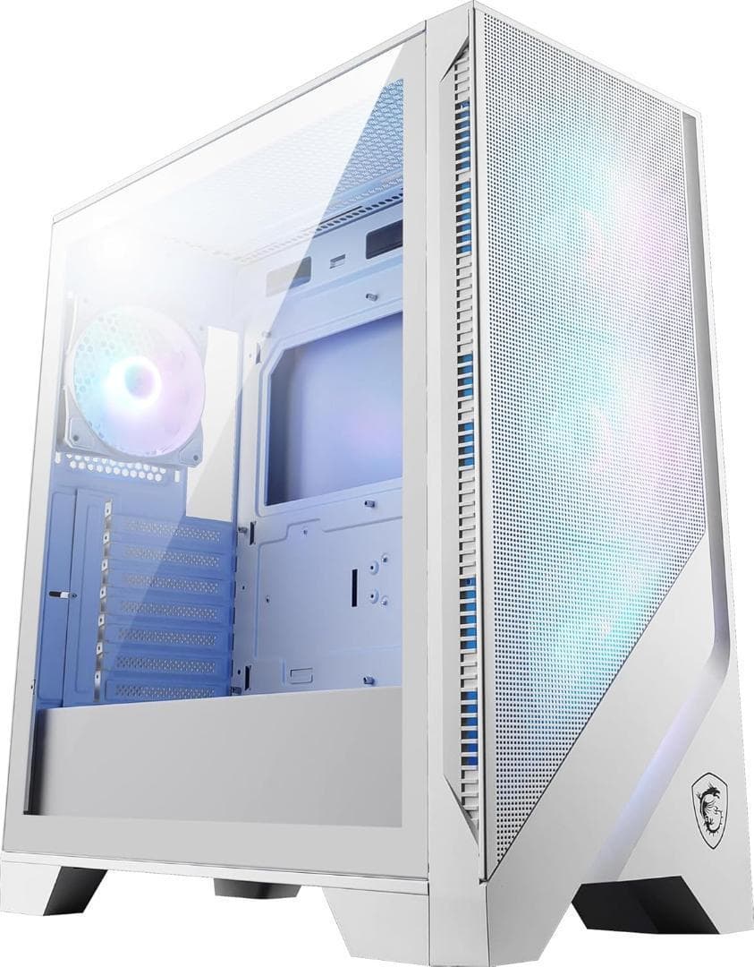 ほぼ未使用 MSI MAG FORGE 320R AIRFLOW WHITE MSI MAG FORGE 320R AIRFLOW WHITE PC Computer CASE Mid-Tower