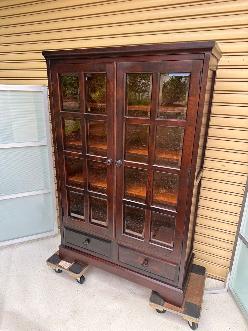 北海道民芸家具 キャビネット 飾り棚 本棚 収書棚 ブックシェルフ 樺材 hokuo_139-hk-22