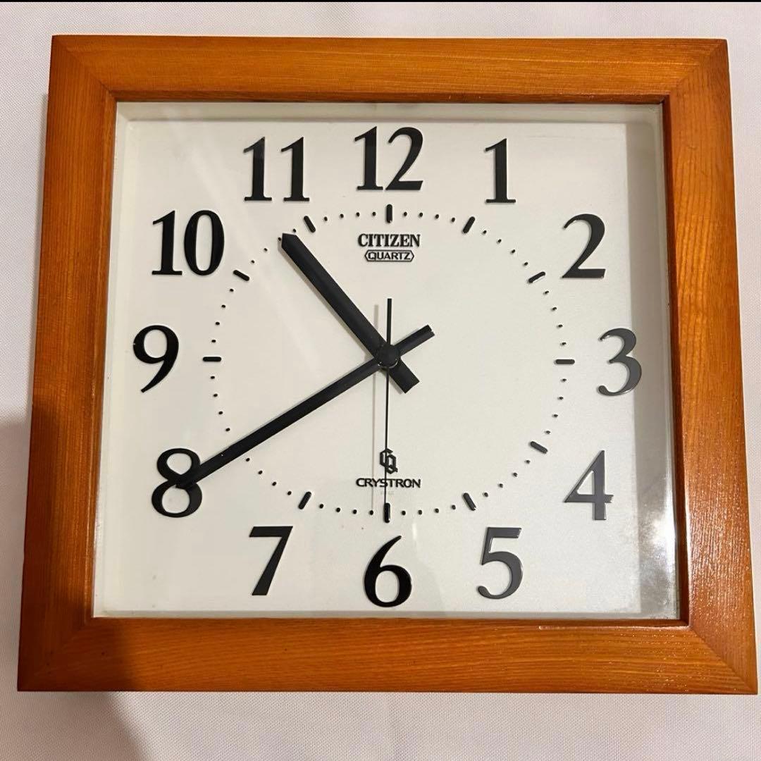 CITIZEN クオーツ クリストロン 掛け時計 スクエア レトロ 昭和 - メルカリ