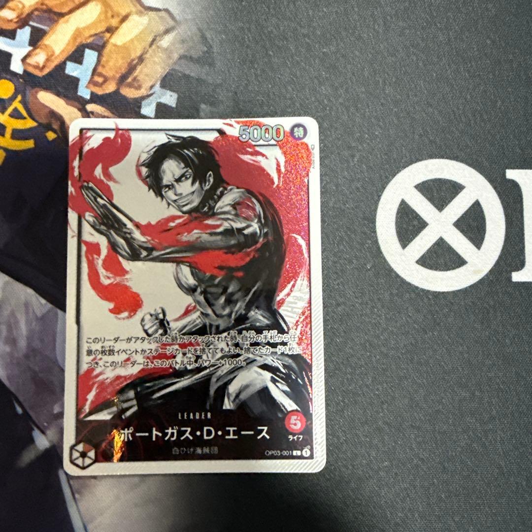 ポートガス・D・エース L リーダーパラレル(リーパラ) OP03-001 - メルカリ