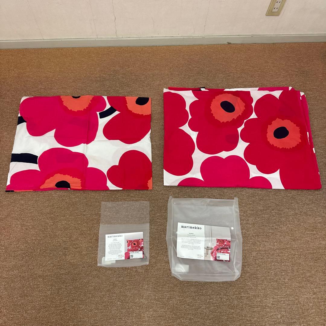 marimekko ウニッコ 掛け布団カバー　枕カバー　2点セット レッド 楽天市場】マリメッコ 布団カバー marimekko マリメッコ UNIKKO