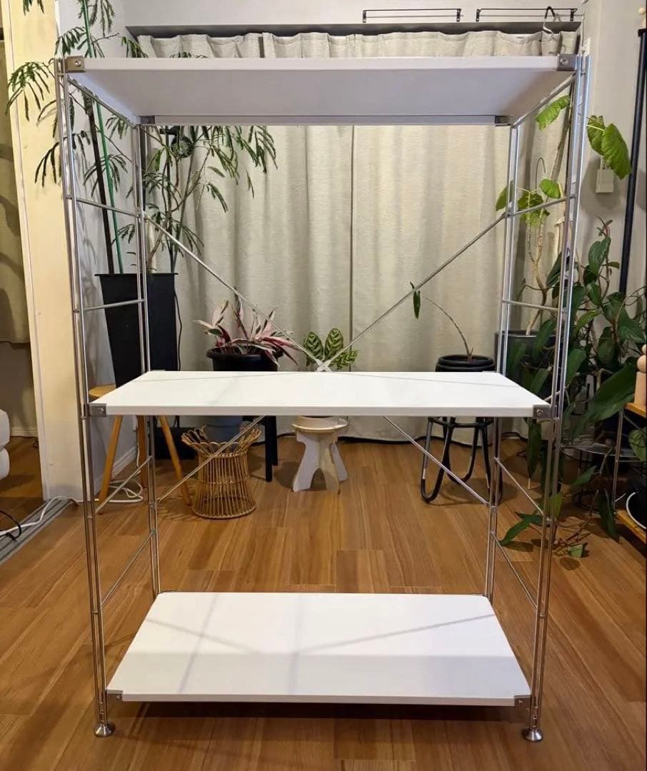 無印良品 ステンレス ユニットシェルフ （マットホワイト） ワイド 中 3段 ステンレスユニットシェルフ （人気順） 通販 | 無印良品