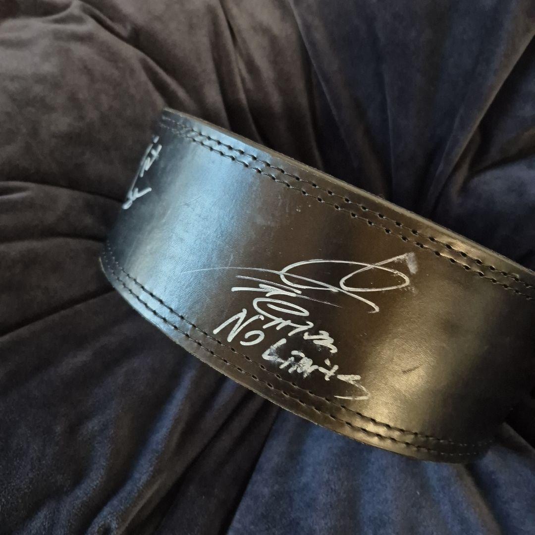 カチカラ KACHIKARAサイン入りレザートレーニングパワーベルト サイズ