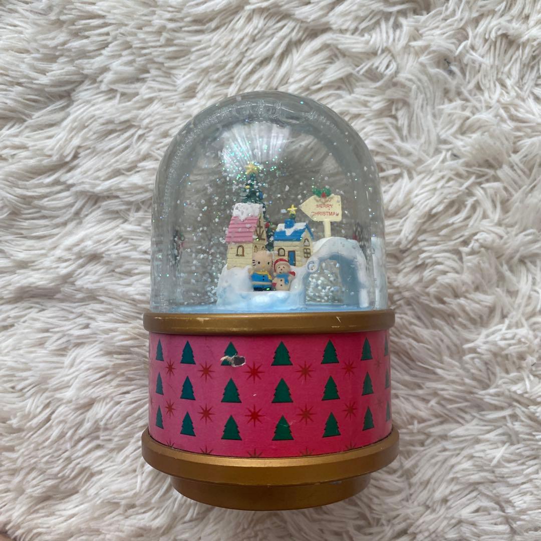 超希少品 キティちゃん クリスマスオルゴール 雪景色