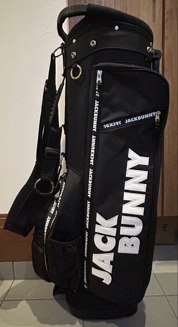 JACK BUNNY ブラック キャディバッグ Jack Bunny!!（ジャックバニー） ゴルフ 「Jack Bunny!!」キャディ