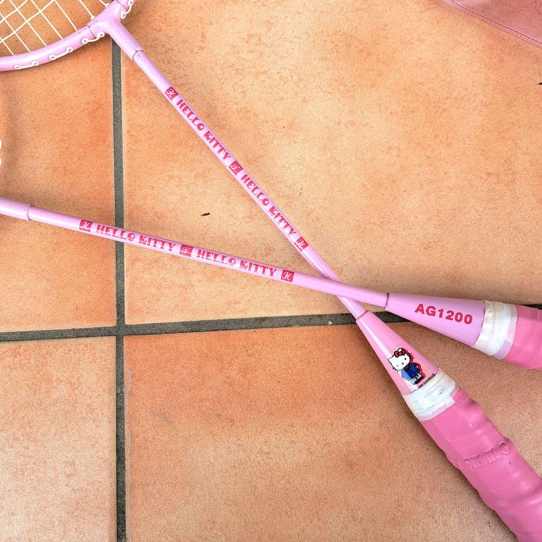 ハローキティ バトミントンラケットセット サンリオ ピンク レトロ
