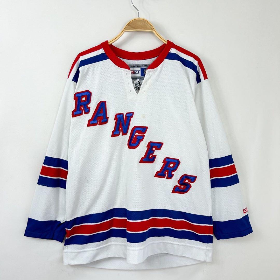 カナダ製 NHL レンジャーズ Rangers ゲームシャツアイスホッケー S8