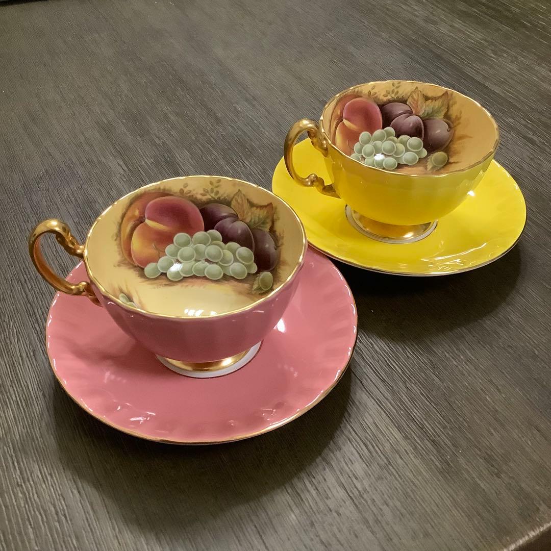 英国製Aynsley エインズレイ オーチャードゴールド 2客 - メルカリ