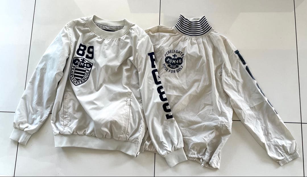 パーリーゲイツ ツインスニード 美品】パーリーゲイツ ツインスニード イエロー×ネイビー 蓄熱裏地 地