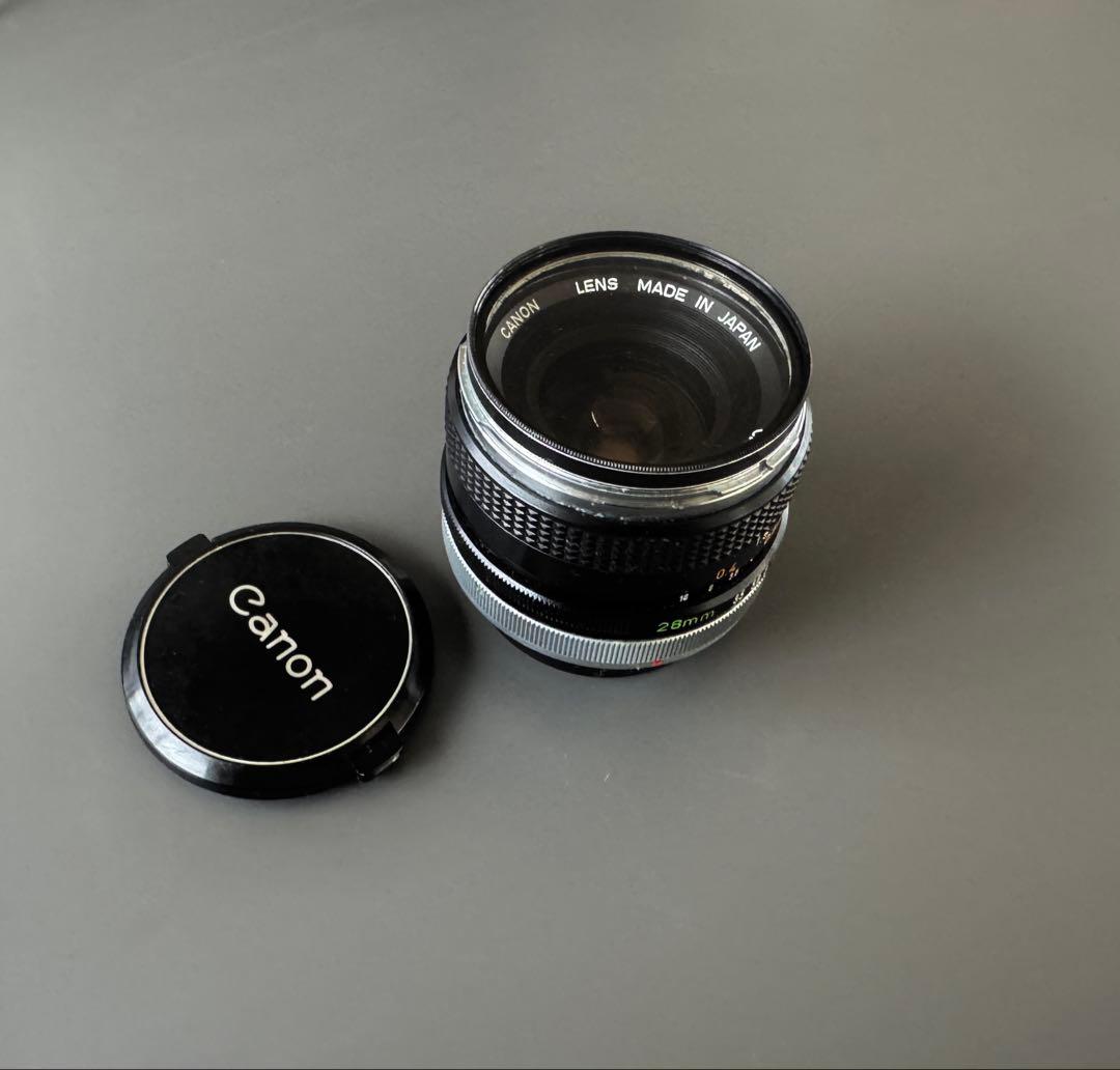 CANON/キャノンFD28mm F3.5レンズ オールド ヴィンテージ　箱付き CANON/キャノンFD28mm F3.5レンズ オールド ヴィンテージ 箱付き 中古
