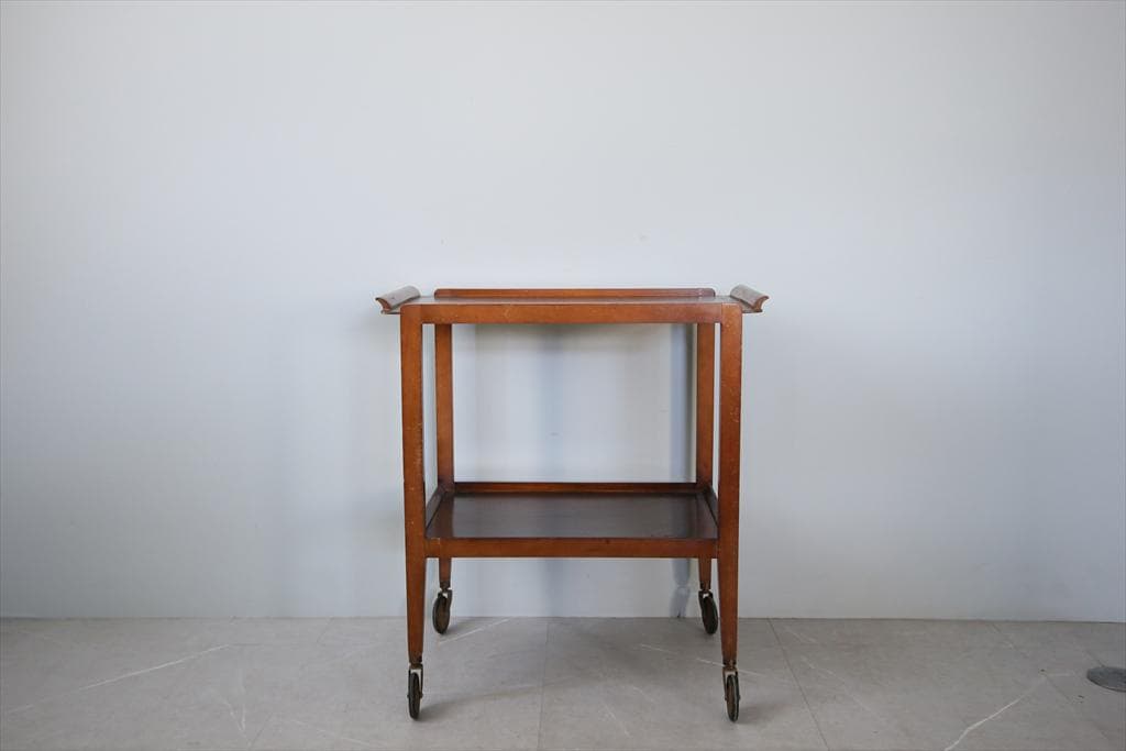 英国アンティーク木製キッチンワゴン/トロリー/飾り棚サイドテーブル机