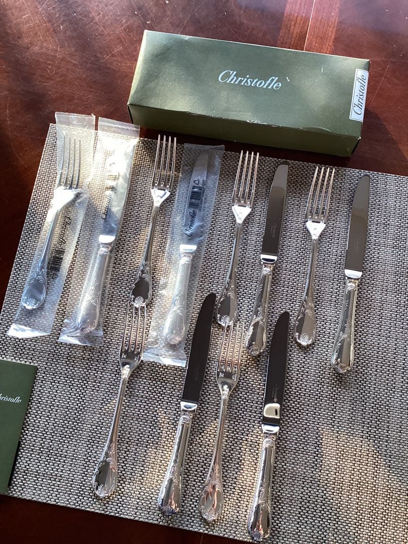 《CHRISTOFLE MARLY》アフタヌーンティー用シルバーナイフ＆フォーク