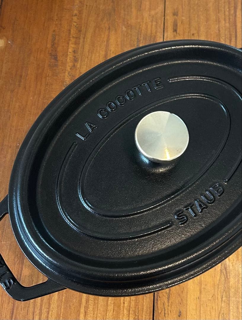 ストウブ　オーバル23 ブラック ストウブ オーバルホットプレート（蓋付） 23cm ブラック（黒） 40509