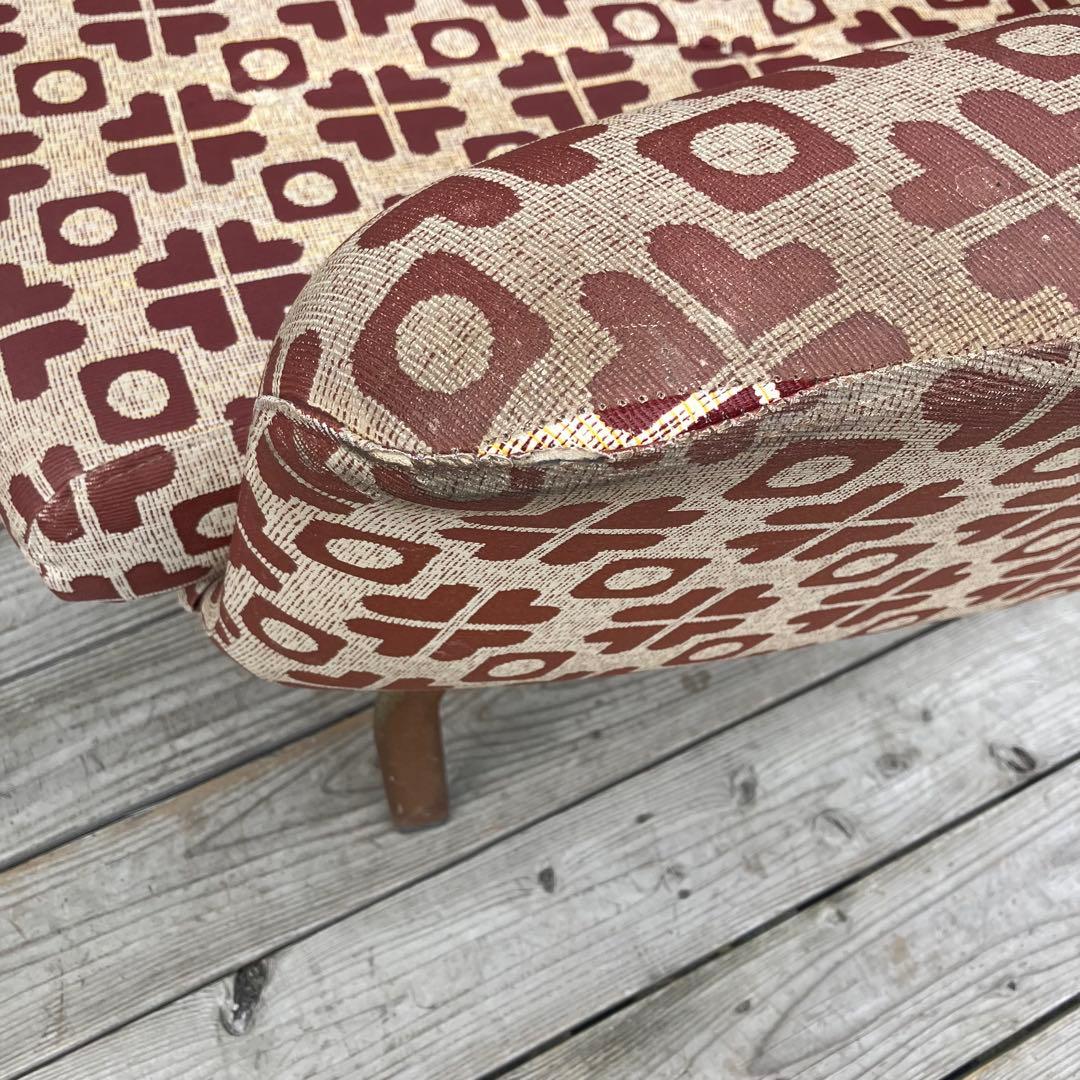 昭和レトロ ミッドセンチュリー 幾何学模様ソファー 1人掛けソファー