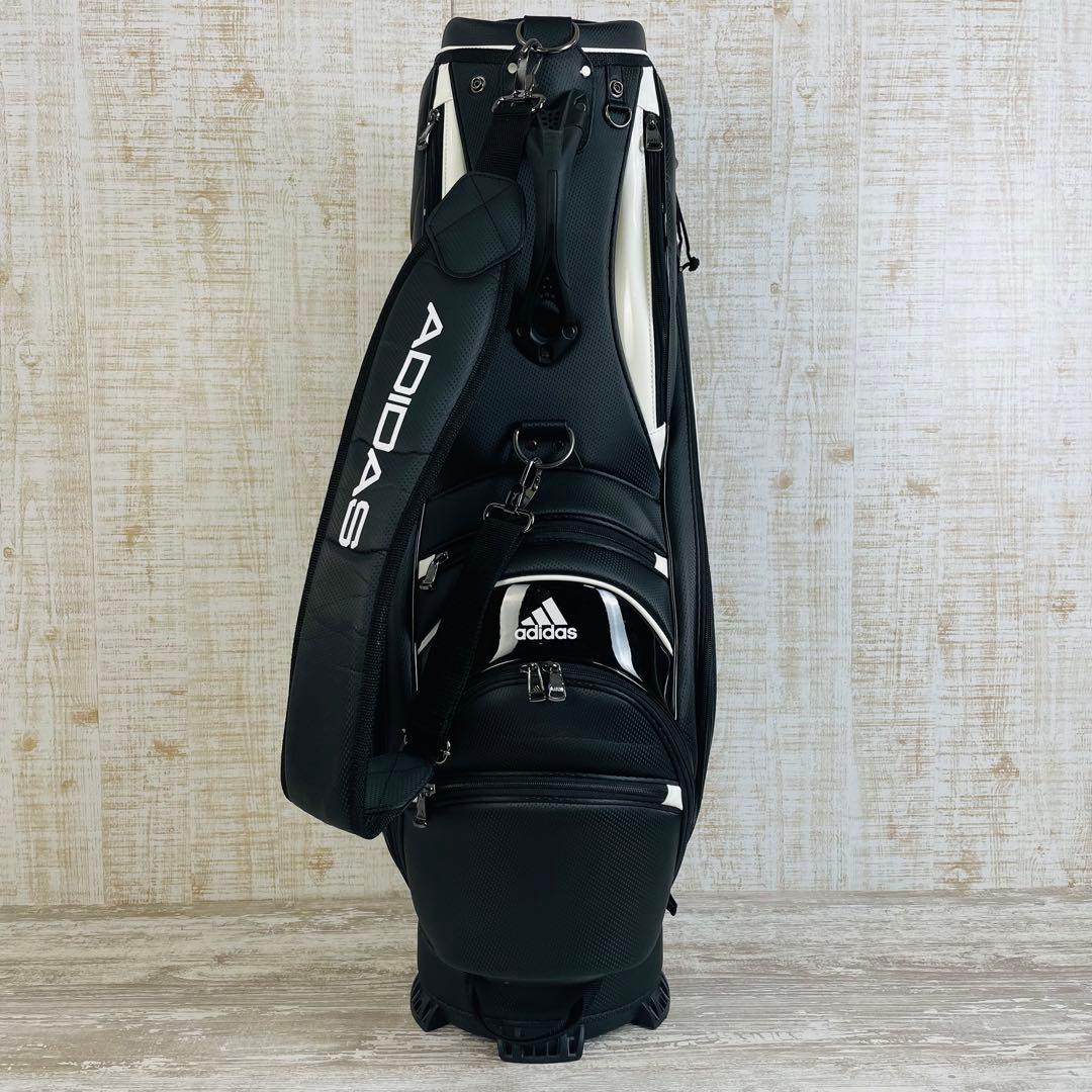 極美品】adidas アディダスゴルフリニアロゴ キャディバッグ 9.5型